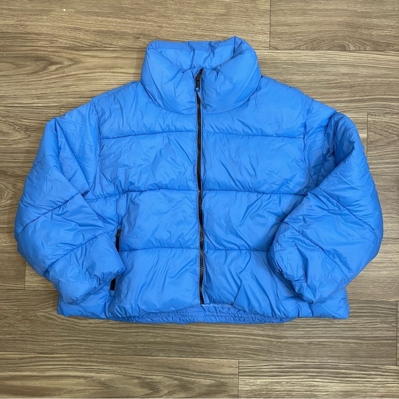 Old Navy Blue Short Puffer Water & Frost Resistant Winter Jacket - Picture 3 of 15